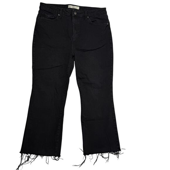 Topshop Moto Dree Cropped Kick Flare Jeans size 32 Raw Hem - Picture 5 of 12